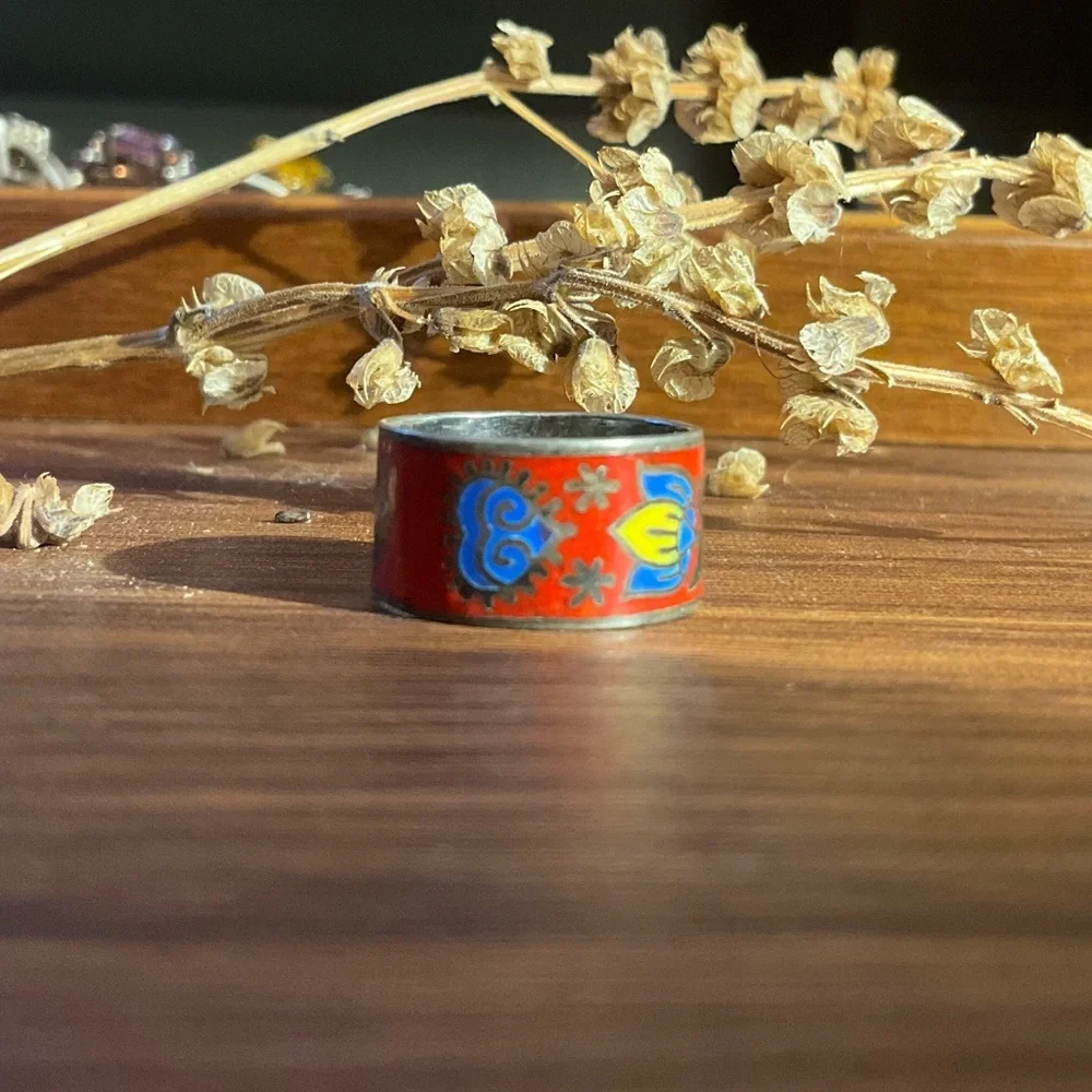 Thai Colorful Sterling Silver Band